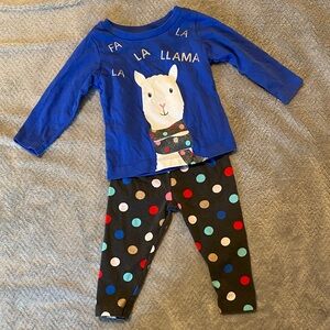 Carter's Blue Llama Holiday Baby Matching Set